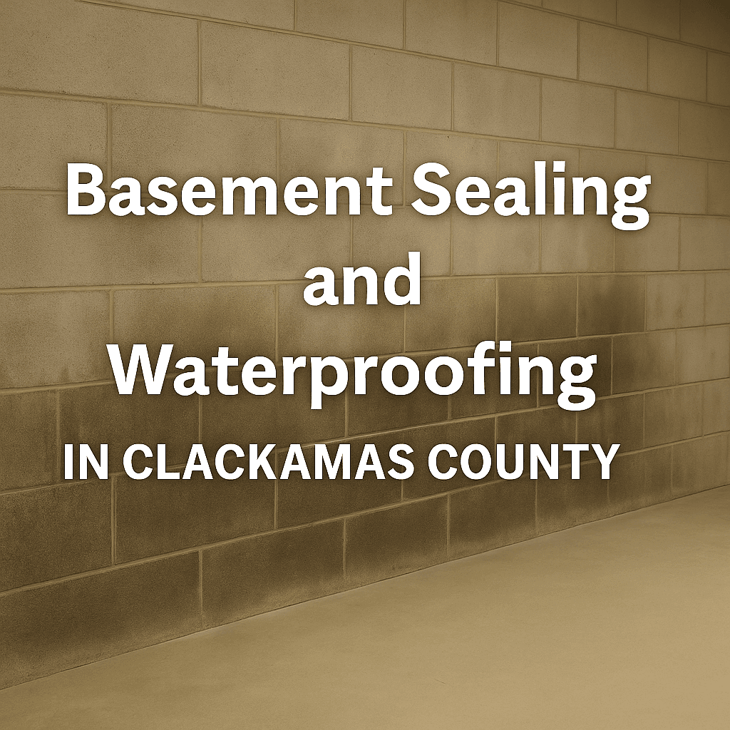 Basement Sealing & Waterproofing in Clackamas County: What Homeowners Need to Know