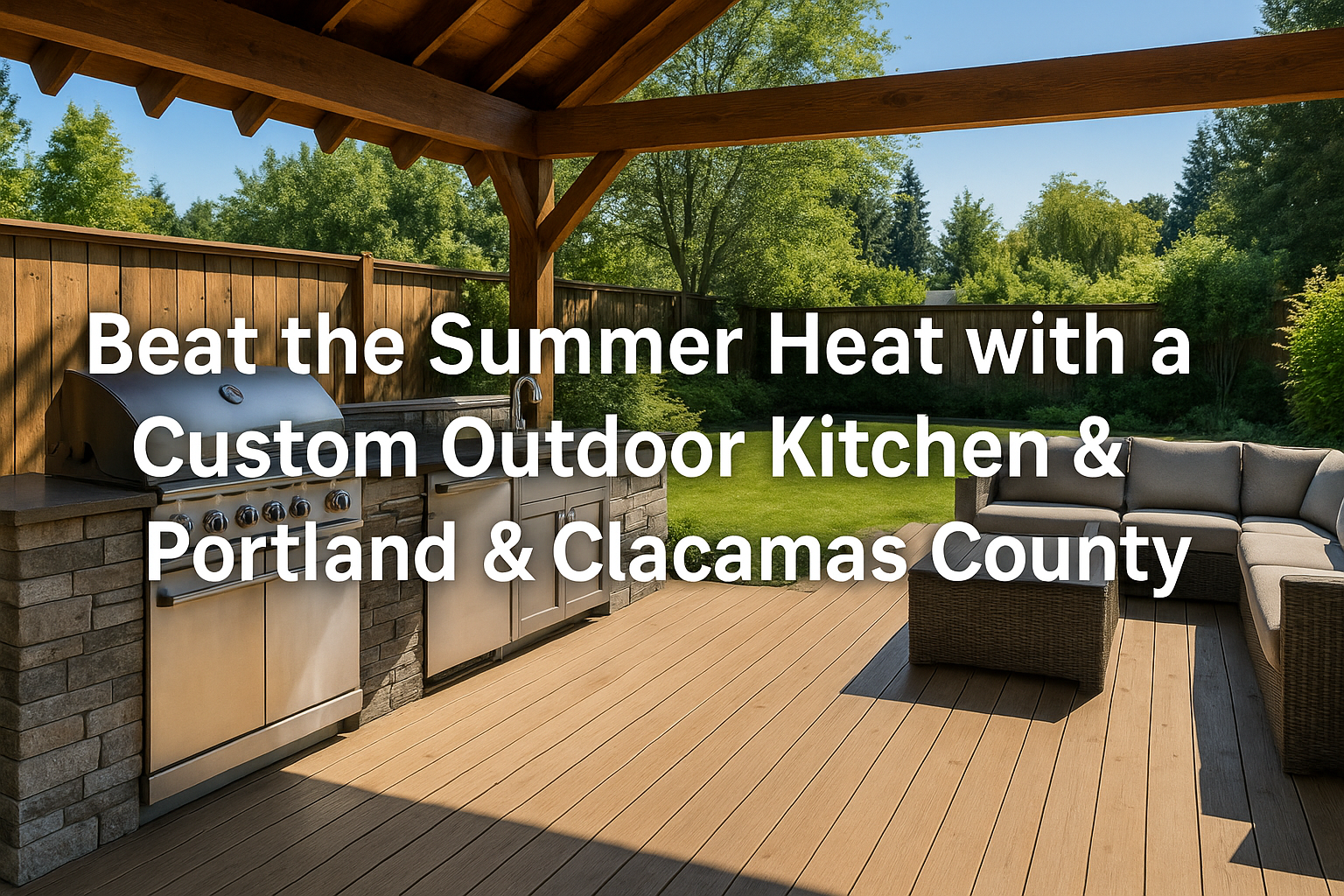 Beat the Summer Heat with a Custom Outdoor Kitchen & Deck in Portland & Clackamas County
